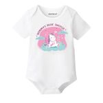 KNITROOT Mom Family Special Onesies, Unisex Baby Kids Cotton Lycra Envelope Neck Half Sleeve White Romper, Bodysuit, Sleepsuit, Mommy's Little Sweetie, 0-3 Months, Infant Cloths for Boys & Girls