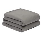 Dreamscene Warm Polar Fleece Throw Over Super Soft Luxury Sofa Bed Garden Blanket, Charcoal Grey - 120 x 150 cm