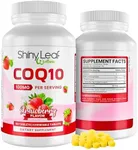 Shiny Leaf CoQ10 Supplement - COQ10 100mg - Fast-Absorbing, Coenzyme Q10 for Heart Health, Energy Boost - Non-GMO, Gluten-Free, 90 Ct.- Made in USA, Delicious Strawberry Flavored Tablets, Non-GMO