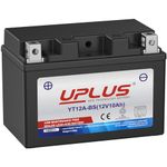 Motorcycle Battery YT12A-BS UPLUS 12V 10Ah Maintenance Free - SLA Agm Powersport Batteries for ATVs, Personal Watercraft,Snowmobiles 150L x 88W x 110H(mm)