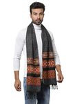 Weavers Villa Acro Wool Men's Muffler (MF-902, Black Size: 34CM X 200CM)