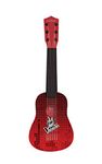 Lexibook- The Voice Ma première Guitare, 6 Cordes en Nylon, 53 cm, Guide Inclus, Noir/Rouge, K200TV