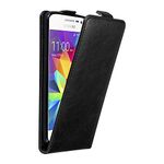 cadorabo Case works with Samsung Galaxy GRAND PRIME in NIGHT BLACK - Flip Style Case with Magnetic Closure - Wallet Etui Cover Pouch PU Leather Flip