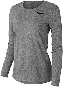 Nike Women's Legend L/S T SP20 TOP - Carbon Heather/Carbon Heather/Black - XL