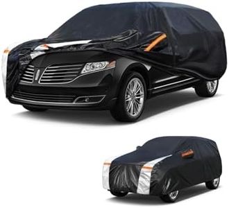 Large SUV Car Cover for Lincoln MKT 2019-2016 100% Waterproof All Weather, Heavy Duty Outdoor Full Exterior Covers Rain Sun Wind UV Protection.