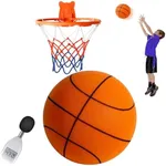 Silent Basketball, Dribble Dream Silent Basketball and Hoop Set, Foam Basketballs No Noise, Silent Ball Dribbling Indoor, Training Ball for Indoor Activities (No.5-25.3")