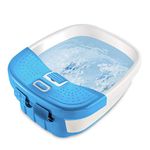 HoMedics Bubble Bliss Deluxe Foot Spa | Massaging Arch, 3 Acupressure Attachments, Splash Guard, Raised Nodes | Creates Bubbles, Improves Circulation, Soothe Tired Muscles, Built-In Storage