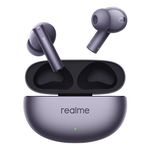 realme Buds Air 6 TWS Earbuds with 12.4 mm Deep Bass Driver, 40 Hours Play time, Fast Charge,50 dB ANC,LHDC 5.0, 55 ms Low Latency, IP55 Dust & Water Resistant, Bluetooth v5.3 (Royal Violet)