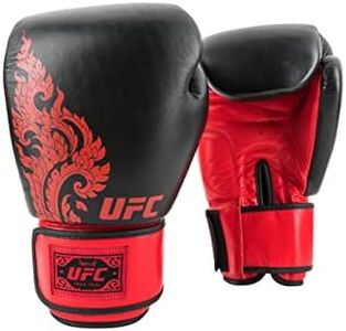 UFC Premium True Thai Training Gloves (18oz, Black) Boxing, MMA Stand Up Gloves