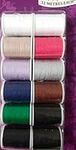 Pack of 12 Reels of Assorted Coloured Sewing Threads by Sewing Box