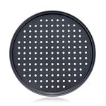 13 Inch/32CM Nonstick Carbon Steel Pizza Tray Pizza Bakeware Pizza Pan Perforated Round for Home Kitchen