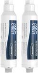 AQUACREST RV Inline Water Filter, NSF Certified, Reduces Chlorine, Bad Taste, Odor for RV and Marines, Drinking & Washing Filter, Pack of 2