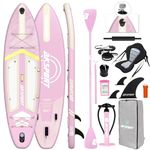 AKSPORT 11' Inflatable Stand-Up Paddle Board with Upgraded SUP Accessories Kit | Extra Wide 34" Design | Non-Slip Deck | Premium SUP Board for Adults & Youth of All Levels