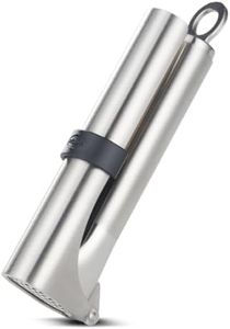 Rosle 12896 Premium Stainless Steel Garlic Press with Detahable Scraper, 7.1 in, Silver