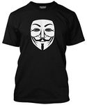 Guy Fawkes Mask Men's Unisex T-Shirt - Black Large