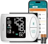 Meraw Bluetooth Wrist Blood Pressure Machine, 2023 Upgrade FSA HSA Approved High Accuracy Blood Pressure Cuff Wrist 5.3-8.5 inch with Irregular Heartbeat Monitoring, Unlimited Memories in APP, 2 AAA Batteries (Aspen White)