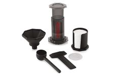 KaldiPress Coffee Press Percolator with Metal and 500 Paper Filters (Black)