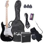 Kalos EGP-MBK 39-Inch Electric Guitar with 15-Watt Amp, Gig Bag, 3 Picks, Strap, Amp Cable, and Tremolo Arm - Full Size - Metallic Black