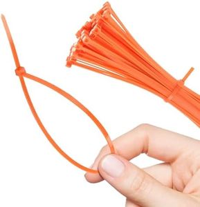 Bolt Dropper | 12 Inch Heavy Duty Zip Ties - Long Cable Ties - UV Resistant Tie Wraps - Versatile Twist Ties - Cable Management Ties - Durable Nylon Ties Construction (1000 Pack, Orange)