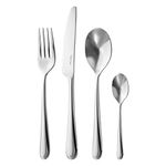 Robert Welch Kingham Bright, 24 Piece Cutlery Set for 6 People. Made from Stainless Steel. Dishwasher Safe.