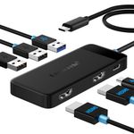 Lemorele Docking Station Dual Monitor - 6 in 1 USB C Hub w/ 4K HDMI * 2, 5Gbps USB 3.0 * 1, USB 2.0 * 2, USB C PD 100W Fast Charging - Plug and Play for Laptop Dell Lenovo HP MacBook Surface