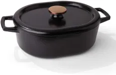 Alva Nori Black Enameled Cast Iron 