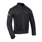 Oxford Men's Motorcycle Riding Jacket, Stealth Black, Stealth Black, XXL