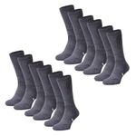 Merino Wool Hiking Socks - Premium Sport Socks For Men and Women - 85% Wool Hike Socks Unisex (Charcoal Grey pack of 6, 13-16)