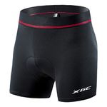 Men's Cycling Underwear Shorts 4D Padded with Anti-Slip Leg Grips Bike Bicycle MTB Mountain Liner Shorts (Black, XXL)