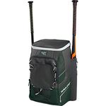 Rawlings Impulse Baseball & Fastpitch Softball Equipment Batpack Backpack Bag, Dark Green