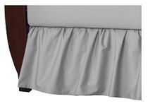 American Baby Company 100 Percent Cotton Percale Crib Skirt, Ruffle (Gray)