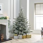 The Winter Workshop - 7ft / 210cm Snowy Liberty Spruce Artificial Christmas Tree - PVC Needles with 1036 Hand Crafted Frosted Finish Branch Tips