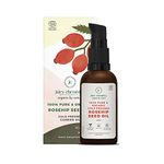 Juicy Chemistry Rosehip Seed Oil, 30 ml | 100% Pure Cold Pressed & Organic Carrier Oil for Scars, Stretch Marks, Fine Lines & Wrinkles | Therapeutic Grade Rosehip Oil for Face, Hair & Nails | Suitable for Men & Women