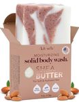 Kitsch Shea Butter Exfoliating Body Wash Bar 113g – Moisturizing Bar Soap & Gentle Soap Bar with Plant-Based Exfoliants – Hydrates, Softens & Soothes Skin –Paraben, Silicone & Sulfate-Free