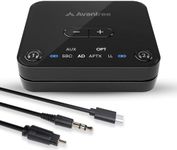 Avantree Audikast 3 - Bluetooth 5.3 Transmitter for TV with Optical or AUX Audio Output Port, aptX-Adaptive, Dual Link for 2 Headphones, and 100ft Long Range
