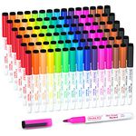 Shuttle Art Dry Erase Markers, 90 Bulk Pack 15 Colors Magnetic Whiteboard Markers with Erase, Fine Point Dry Erase Markers are Perfect for Writing on Whiteboard Mirrors Glass for School Office Home