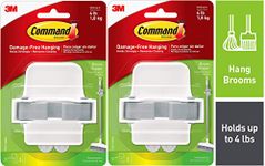 COMMAND 17007-HWES Command Broom Gripper Hook, White - Quantity 2