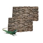 2PCS Cork Terrarium Background15.7x11.8in Natural Cork Large Bark Backdrop Reptile Climbing Mat Habitat Decor for Spider Lizard Chamelon Turtle Beared Dragon