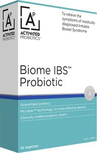 Activated Probiotics Biome IBS (Irritable Bowel Syndrome) Probiotic, 30 Vege Capsules