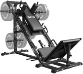GMWD Leg Press Hack Squat Machine Combo, Leg Press Machine with Linear Bearing, Lower Body with Weight Storage for Quads, Hamstring, Glutes, Home Gym Exercise Equipment