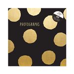 Tallon Gold Foil Polka Dots 6x4 Photo Album Memo Slip in Holds 200 Photos