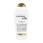 OGX Nourishing + Coconut Milk Moisturizing Shampoo for Strong & Healthy Hair, with Coconut Milk, Coconut Oil & Egg White Protein, Paraben-Free, Sulfate-Free Surfactants, 25.4 Fl Oz