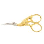 Fiskars Gingher 01-005280 Stork Embroidery Scissors, 3-1/2-Inch