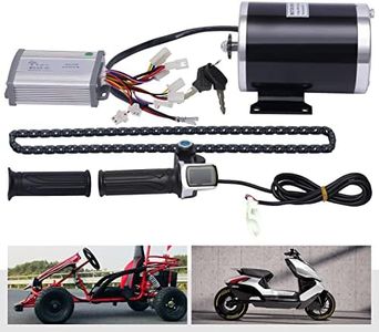 LIYUANJUN 48V 1000W Brush Motor Kit, Electric Bicycle Conversion Kit with Controller & Drive Handle&Chain & Regular Handle Cover & Keys for EVO Scooters Gokarts Motorized Bicycle Beach Bikes E-Bike