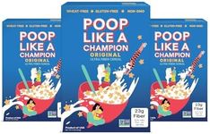 Poop Like A Champion Healthy Choice Ultra High Fiber Cereal - A Low Carb Food & Fiber Supplement | Breakfast Essentials with Soluble Fiber, Insoluble Fiber & Psyllium Husk Powder