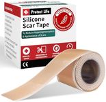 Medical-Grade Silicone Scar Tape Roll (1.6" x 118") Silicone Scar Sheets Keloid Bump Removal - Reusable Silicone Tape Scar Removal Strips, Scar Tape for Surgical Scars, C Section Scar Silicone Strips