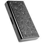 Retro case, Metal Plated,14 Capacity for 100mm Double Sided Spring Clip Open Pocket Holder (Gun Black)