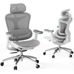 SIHOO Doro C300 Ergonomic Office Chair with Ultra Soft 3D Armrests, Dynamic Lumbar Support for Home Office Chair, Adjustable Backrest Desk Chair (White)