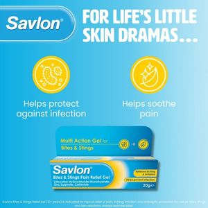 Savlon Bites & Stings Gel – Itch Relief for Insect Bites, 1 Pack