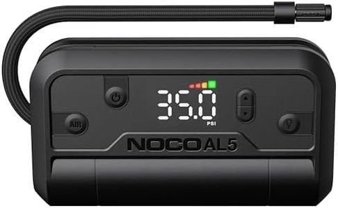 NOCO Air AL5: UltraFast 5A Cordless Tyre Inflator – Portable Battery-Powered Air Compressor Pump – 17 SLPM Airflow Inflates 0–40 PSI in 7 Minutes – Digital Gauge + Auto-Shutoff